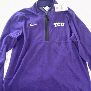 Nike TCU Purple Dri-FIT Quarter-Zip Top